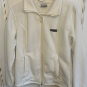 Columbia Soft White Zip-Up Fleece